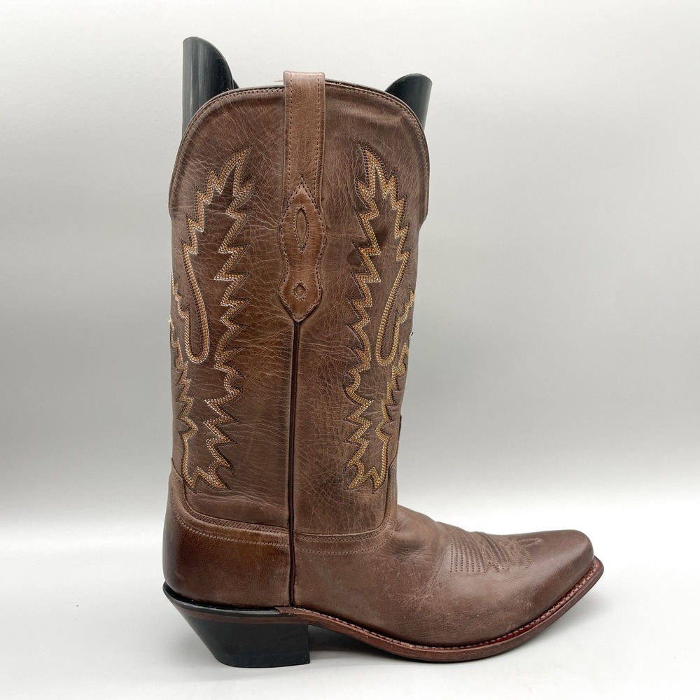 Old West Womens 10D Canyon Western Boots Brown Leather Rustic Coastal Cowgirl